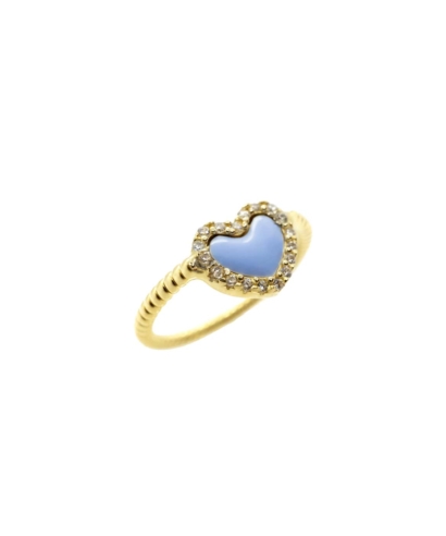 Anello Heart Lovely Mossa Cielo