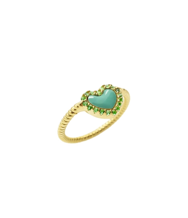 Anello Heart Lovely Mossa Acqua